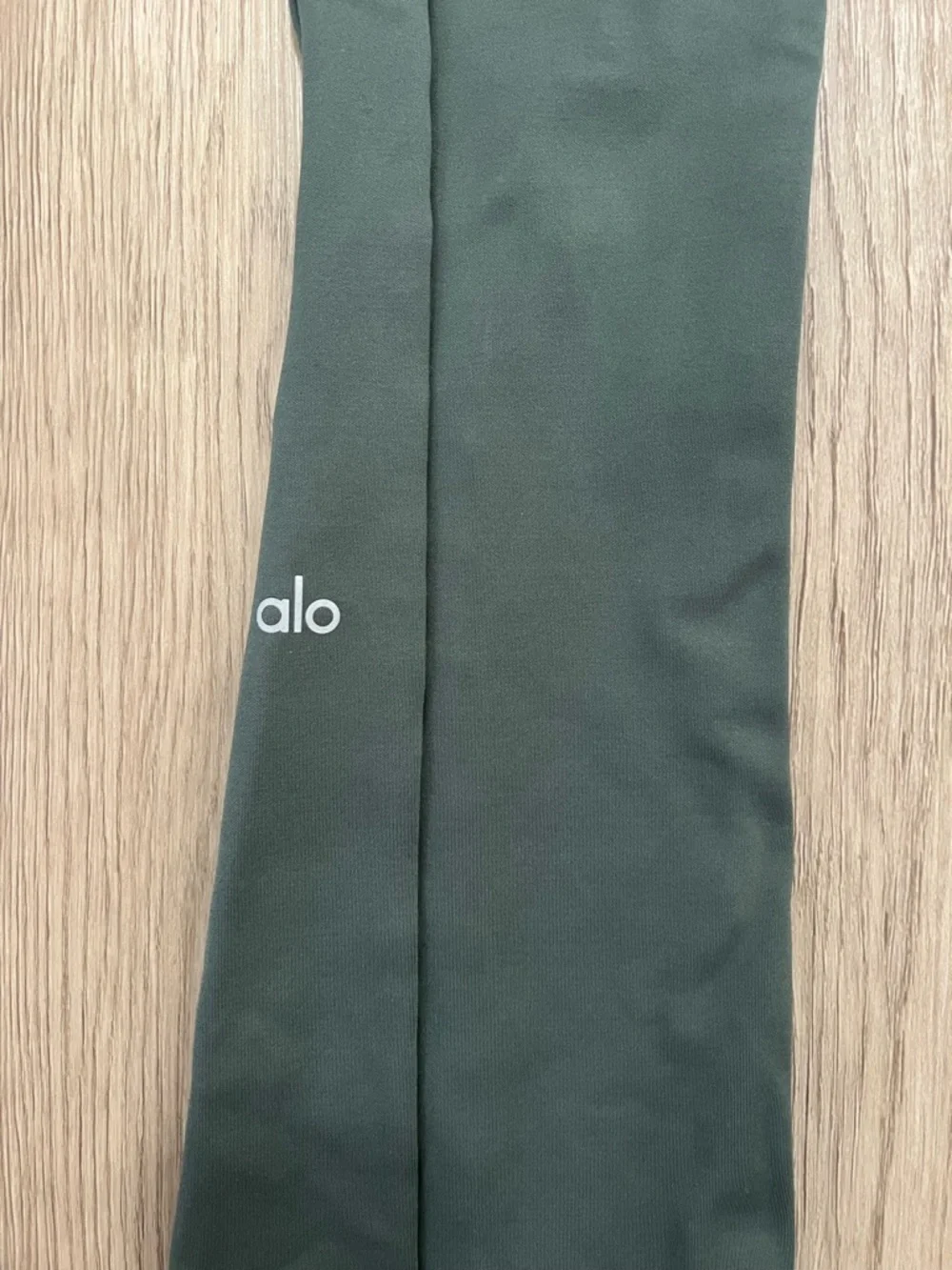 Alo Yoga Green High Waisted Flare Leggings ‼️self altered - Picture 11 of 12